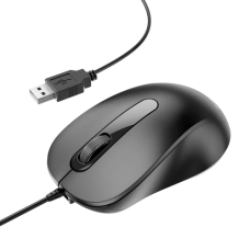 Миша Borofone BG4, Black, USB, оптична, 1000 dpi, 3 кнопки, 1.5 м
