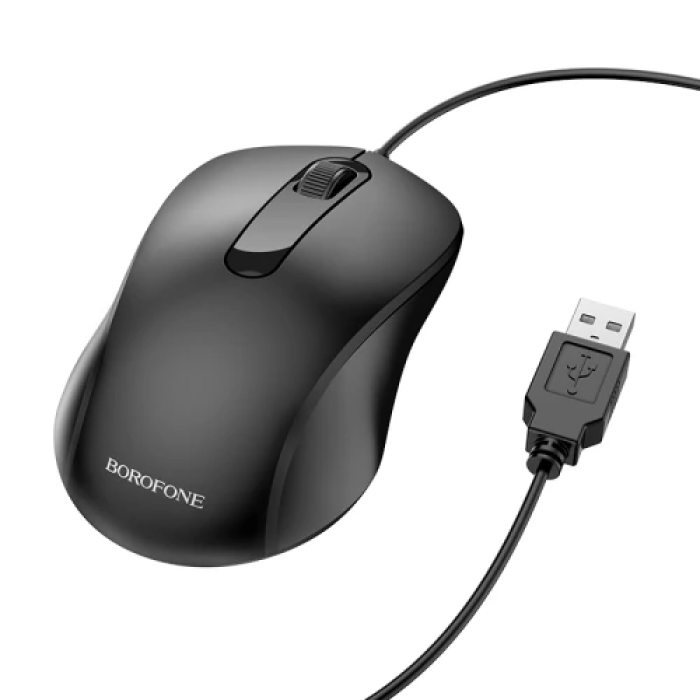Комп'ютерна USB-миша Borofone BG4 чорного кольору