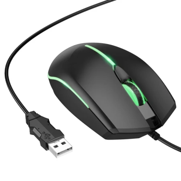 Дротова оптична миша Hoco GM37 «Wonderful» з LED-підсвічуванням