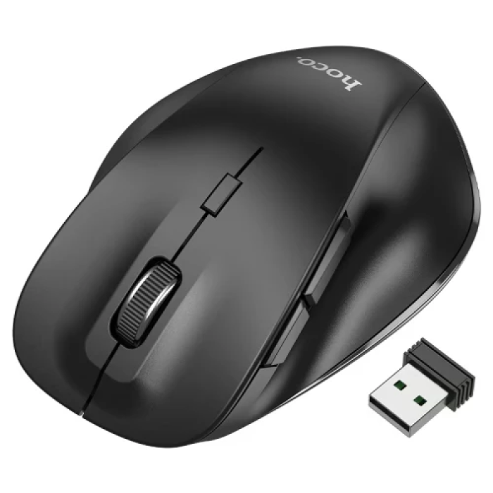 Миша бездротова Hoco GM24 "Mystic", Black, Bluetooth 5.2 / USB 2.4GHz, оптична, 800-1600 dpi, 6 кнопок, 2xAAA