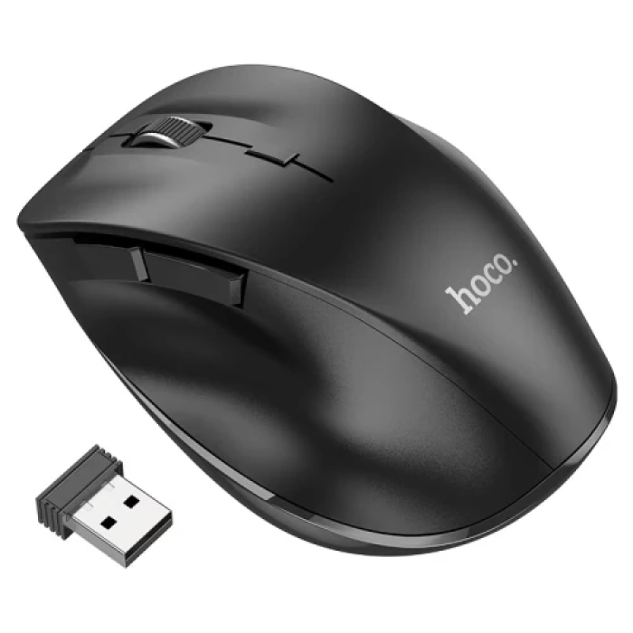 Миша бездротова Hoco GM24 "Mystic", Black, Bluetooth 5.2 / USB 2.4GHz, оптична, 800-1600 dpi, 6 кнопок, 2xAAA