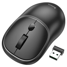 Миша бездротова Hoco GM25 "Royal", Black, Bluetooth 5.2 / USB 2.4GHz, оптична, 800-1600 dpi, 4 кнопки, 1xAA