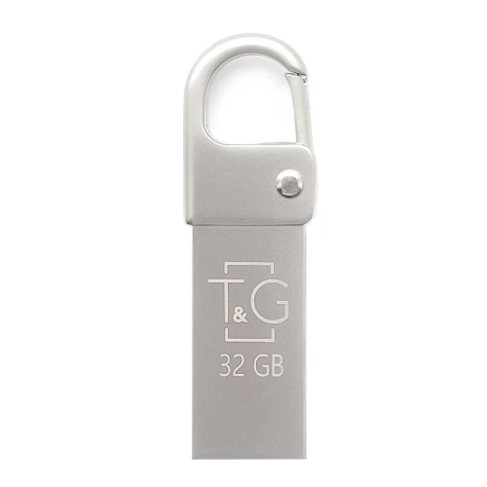 Флеш накопичувач USB 32Gb T&G Metal TG027, Silver, USB 2.0 (TG027-32G)