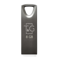 Флеш накопичувач USB 8Gb T&G Metal TG117, Black, USB 2.0 (TG117BK-8G)