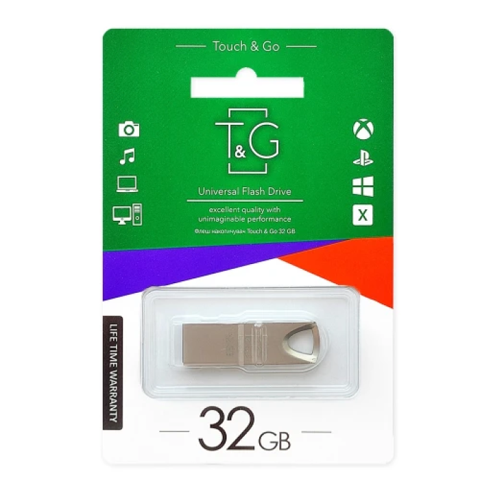 Флеш накопичувач USB 32Gb T&G Metal TG117, Silver, USB 2.0 (TG117SL-32G)