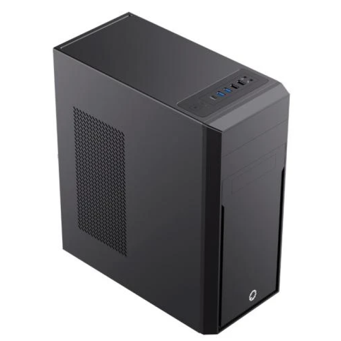 Корпус GameMax ET-214-NP 2U3-TYC Black, без БЖ, Midi Tower, ATX / Micro ATX / Mini ITX, 1хUSB-C 3.0, 370x175x410 мм
