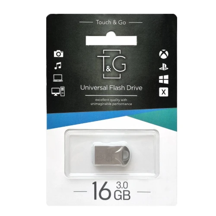 Флеш накопичувач USB 16Gb T&G Metal TG106, Silver, USB 3.0 (TG106-16G3)