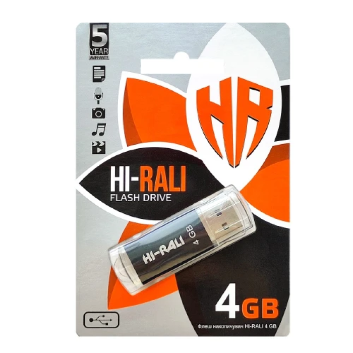 USB-флешка Hi-Rali Rocket 4 ГБ із інтерфейсом USB 2.0