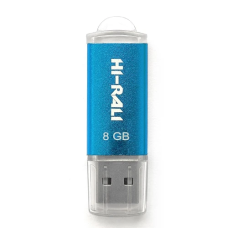 Флеш накопичувач USB 8Gb Hi-Rali Rocket, Blue, USB 2.0 (HI-8GBVCBL)