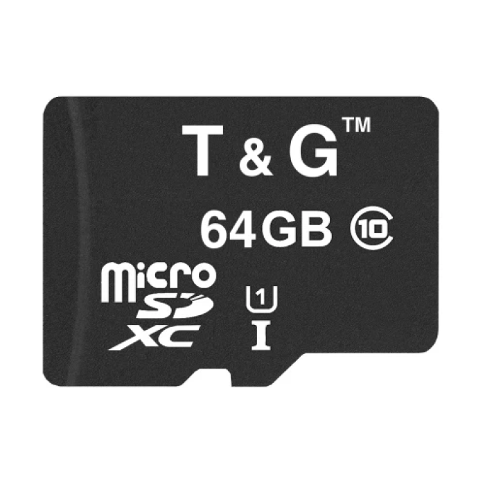 Карта пам'яті microSDXC, 64Gb, T&G, Class10 UHS-I U1, без адаптера (TG-64GBSDCL10-00)