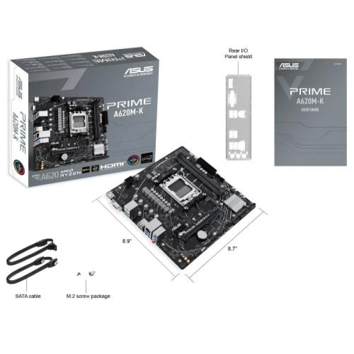 Материнська плата Asus PRIME A620M-K для компактного ПК на AM5