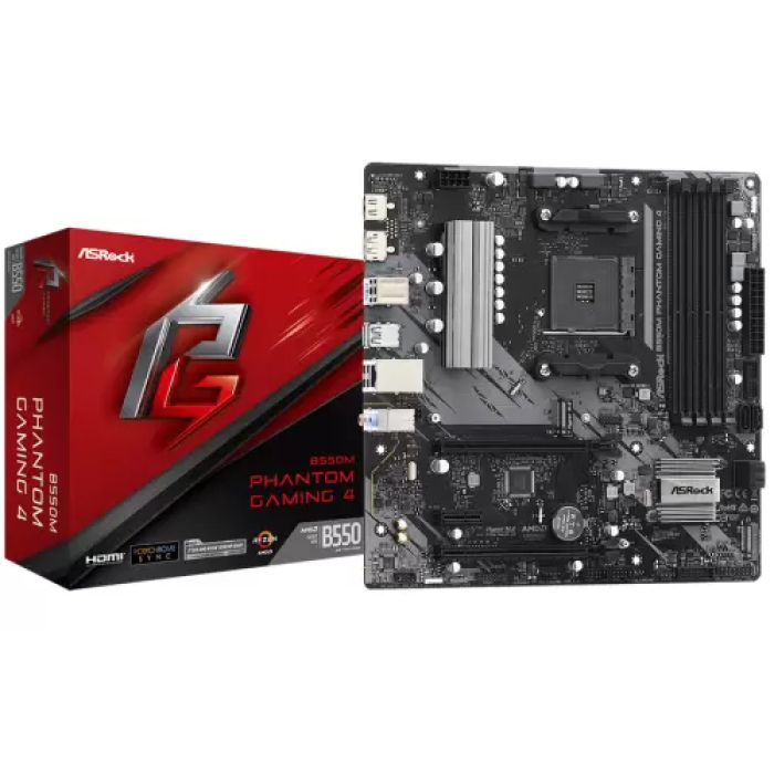Материнська плата ASRock B550M Phantom Gaming 4 формату Micro ATX