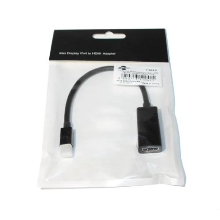 Перехідник miniDisplayPort (M) - HDMI (F), Atcom, Black, 10 см (11042)