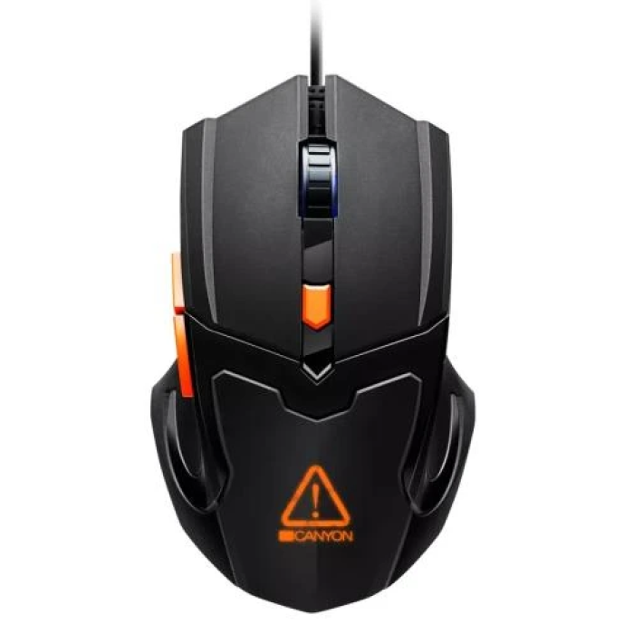 Миша Canyon Vigil, Black, USB, оптична (сенсор Pixart 3168), 800 - 3200 dpi, RGB-підсвічування, 6 програмованих кнопок, 1.65 м (CND-SGM02RGB)