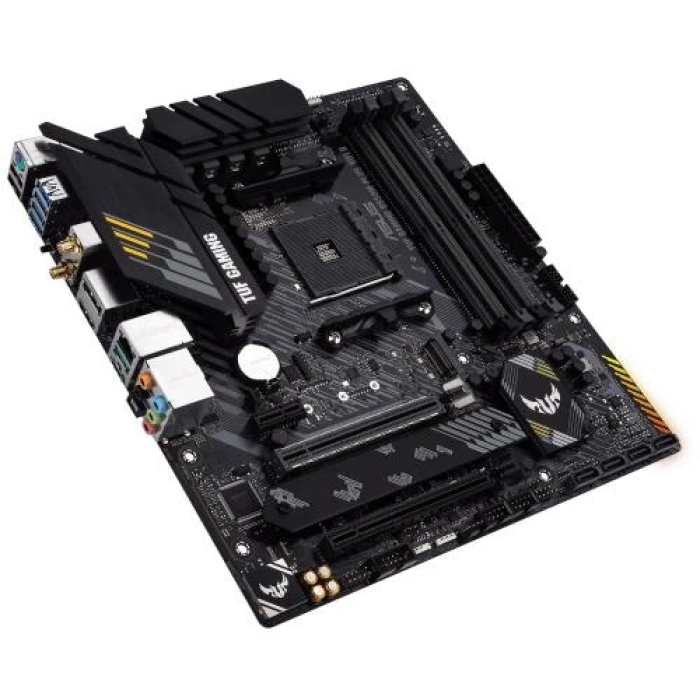 Мат.плата AM4 (B550) Asus TUF GAMING B550M-PLUS WIFI II, B550, 4xDDR4, CrossFire, Int.Video(CPU), 4xSATA3, 2xM.2, 1xPCI-E 16x 4.0, 1xPCI-E 16x 3.0, 1xPCI-E 1x 3.0, ALC S1200A, RTL8125B, WiFi 6, Bluetooth 5.2, 8xUSB3.2/6xUSB2.0, HDMI/DP, MicroATX