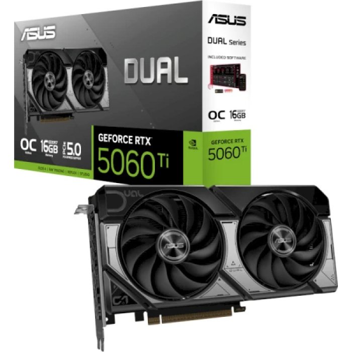 Відеокарта ASUS DUAL OC GeForce RTX 5060 Ti з 16 ГБ GDDR7