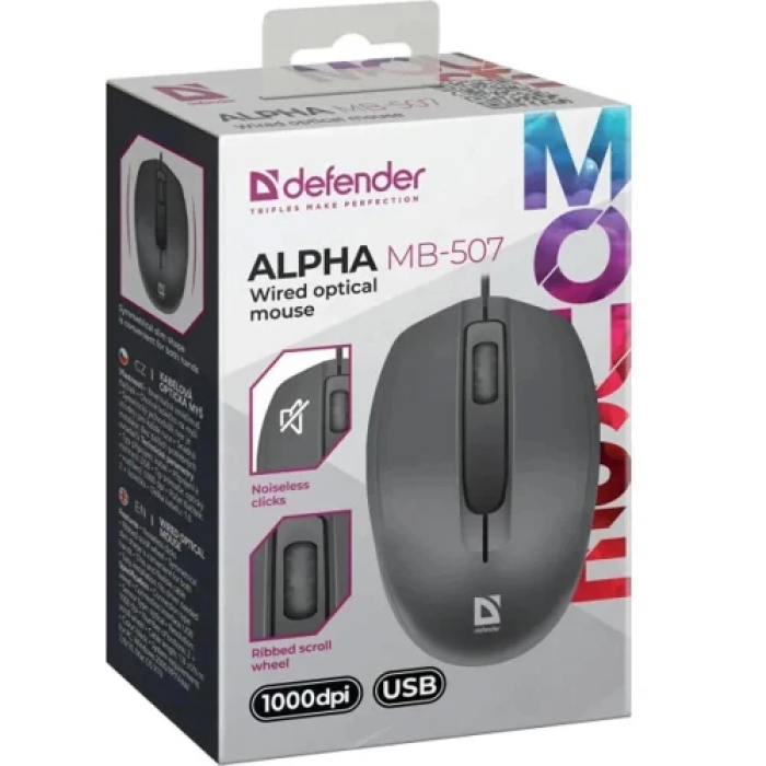 Провідна миша Defender Alpha MB-507 з оптичним сенсором 1000 dpi