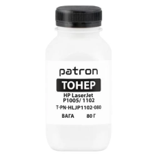 Тонер для лазерного принтера (тонер) Patron PN-HLJP1102-080, 80 г