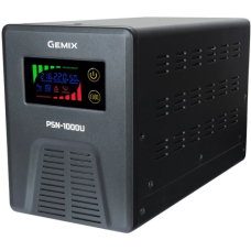 ДБЖ (джерело безперебійного живлення) Gemix PSN-1000U LCD 1000 ВА/600 Вт