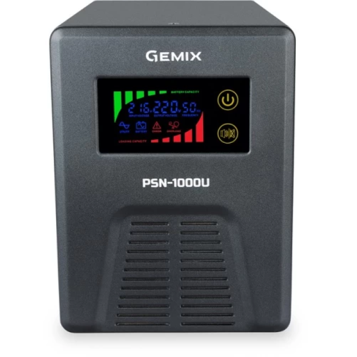ДБЖ Gemix PSN-1000U LCD на 1000 ВА для комп’ютера