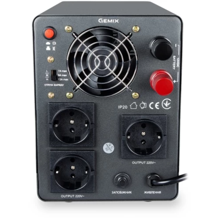 ДБЖ Gemix PSN-1000U LCD на 1000 ВА для комп’ютера