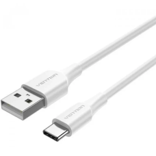 Кабель USB Type-C (зарядний кабель) Vention CTHWF 1 м, білий, 3 А