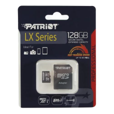 Карта пам’яті microSDXC (флеш-карта) Patriot LX 128 ГБ, Class 10, до 80 МБ/с