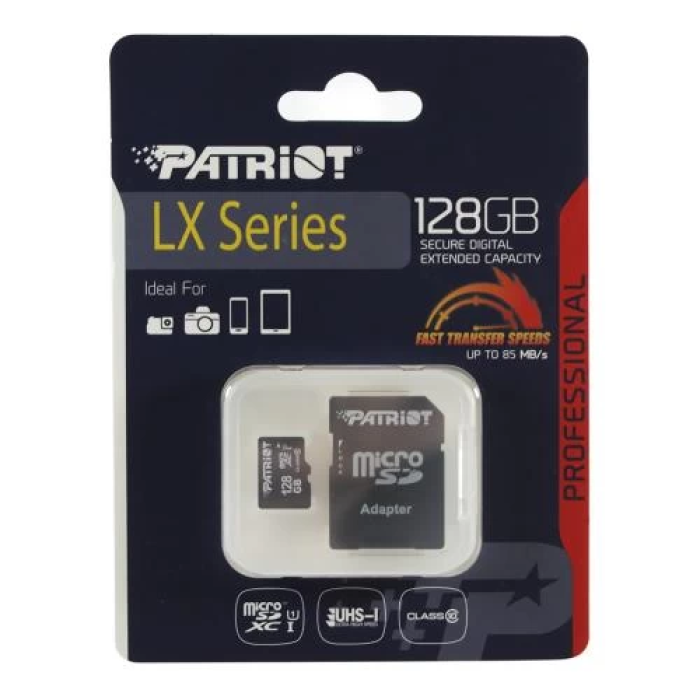 Карта пам’яті Patriot LX microSDXC 128 ГБ зі SD-адаптером
