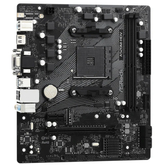 Материнська плата ASRock A520M-HDV для ПК з 2 слотами DDR4