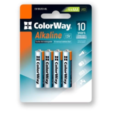 Батарейки AAA (LR03) (елементи живлення) ColorWay Alkaline Power 4 шт, 1.5 В