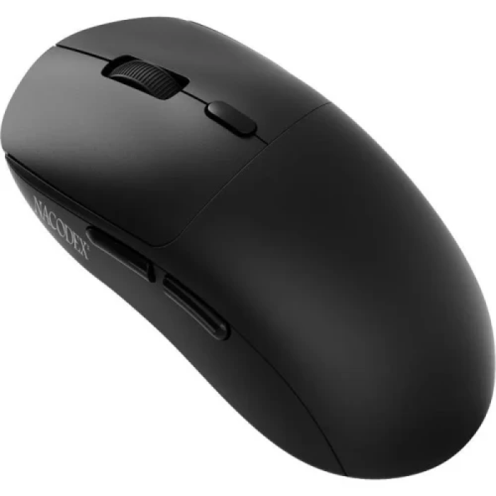 Миша бездротова  Ajazz NJ07 Combo, Black, Bluetooth / 2.4GHz / Type-C, оптична (сенсор PixArt PAW3311), до 24000 dpi, перемикачі Huano, 6 кнопок, 300 mAh, радіус дії до 10 м (NJ07-MC-B)