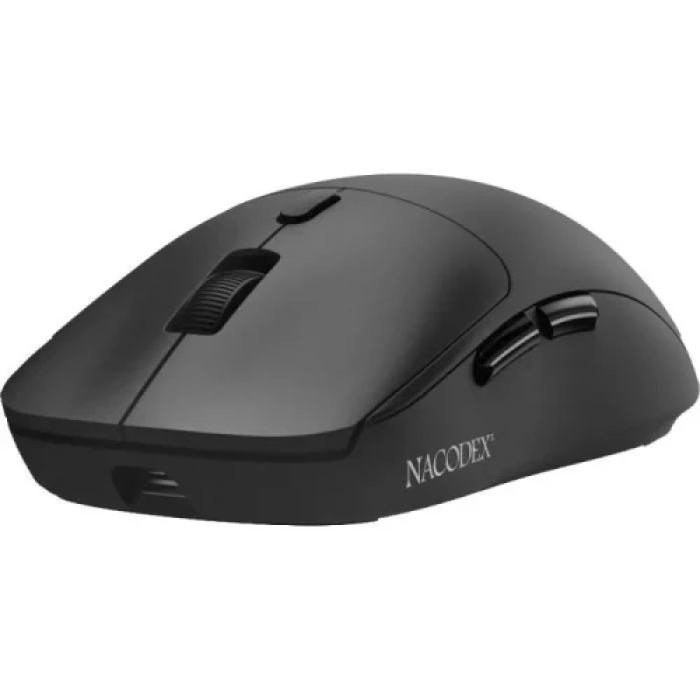 Миша бездротова  Ajazz NJ07 Combo, Black, Bluetooth / 2.4GHz / Type-C, оптична (сенсор PixArt PAW3311), до 24000 dpi, перемикачі Huano, 6 кнопок, 300 mAh, радіус дії до 10 м (NJ07-MC-B)