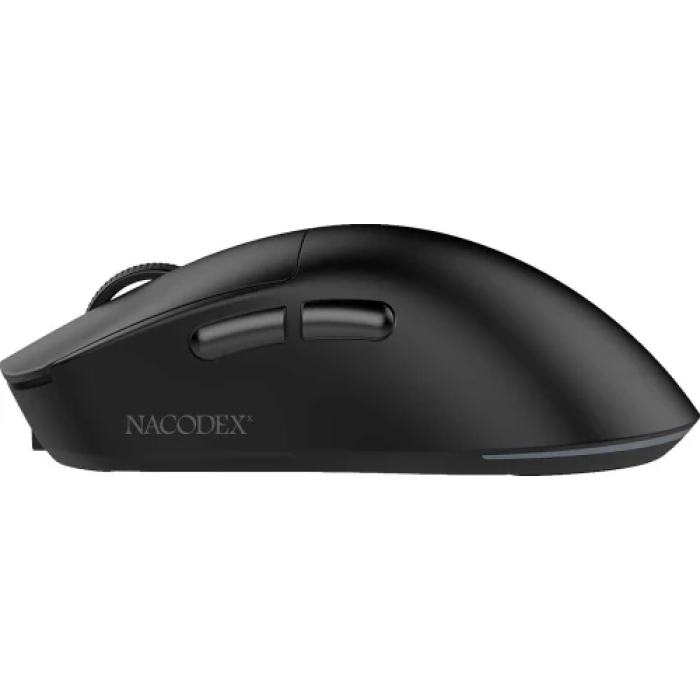 Миша бездротова  Ajazz NJ08 Combo, Black, Bluetooth / 2.4GHz / Type-C, оптична (сенсор PixArt PAW3311), до 24000 dpi, перемикачі Huano, 6 кнопок, 300 mAh, радіус дії до 10 м (NJ08-MC-B)
