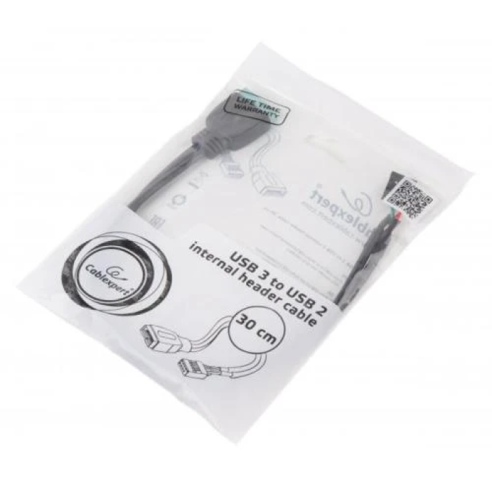 Внутрішній перехідник USB 3.0 на USB 2.0 Cablexpert, 15 см