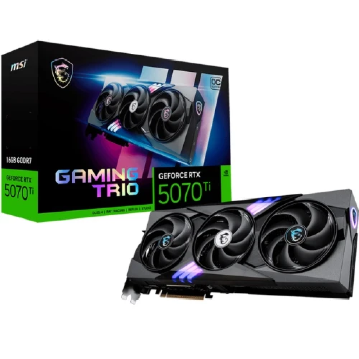 Відеокарта MSI RTX 5070 Ti GAMING TRIO OC з 16 ГБ GDDR7