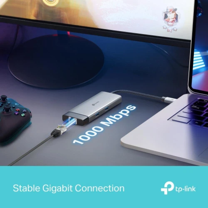 USB-хаб TP-Link UH6120C 6-в-1 із HDMI 4K і LAN