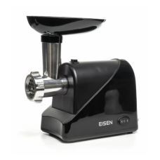 М'ясорубка Eisen EMG-011PB Black, 2000W, продуктивність 1,8кг/хв, 2 диски 5 та 7мм, реверс, насадки для ковбасок; для кеббе, ріжуче лезо QuickTouch