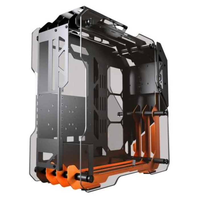 Корпус Cougar Blazer Black/Orange, без БЖ, Mid Tower, для ATX/Micro ATX / Mini ITX / CEB, 2xUSB 3.0, бічна панель із загартованого скла 5 мм, 560x226x535 мм