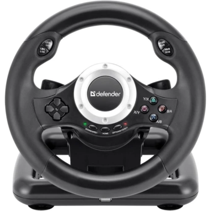 Ігрове кермо Defender Turbo Pro з педалями, 225 мм