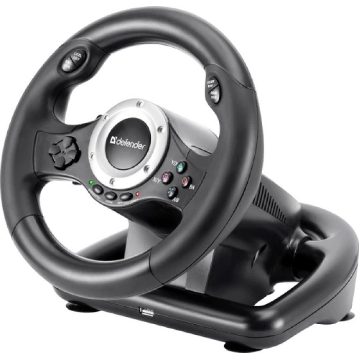 Ігрове кермо Defender Turbo Pro з педалями, 225 мм