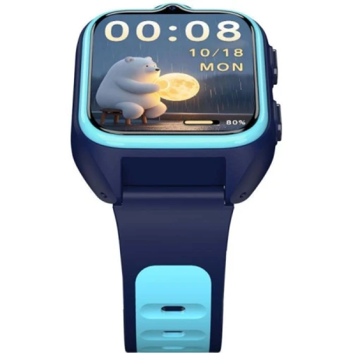Дитячий смарт-годинник Blackview Z30, Blue, 1.75" (320x280, TFT-сенсорний дисплей), фронтальна камера (2 МП), RAM 256Мб, ROM 512Мб, Bluetooth, Wi-Fi, GPS, SIM-карта (2G/3G/4G), IP68, 800 mAh, Android / iOS (6931548323822)