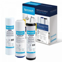 Комплект картриджів для води (набір фільтрів) Ecosoft 1-2-3, 3 ступені очищення