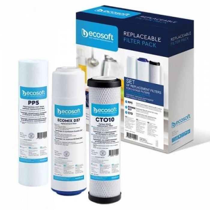 Комплект картриджів Ecosoft 1-2-3 для очищення води
