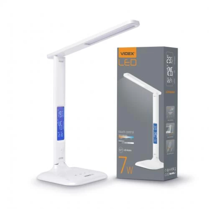 Біла настільна LED-лампа Videx TF05W на 7 Вт