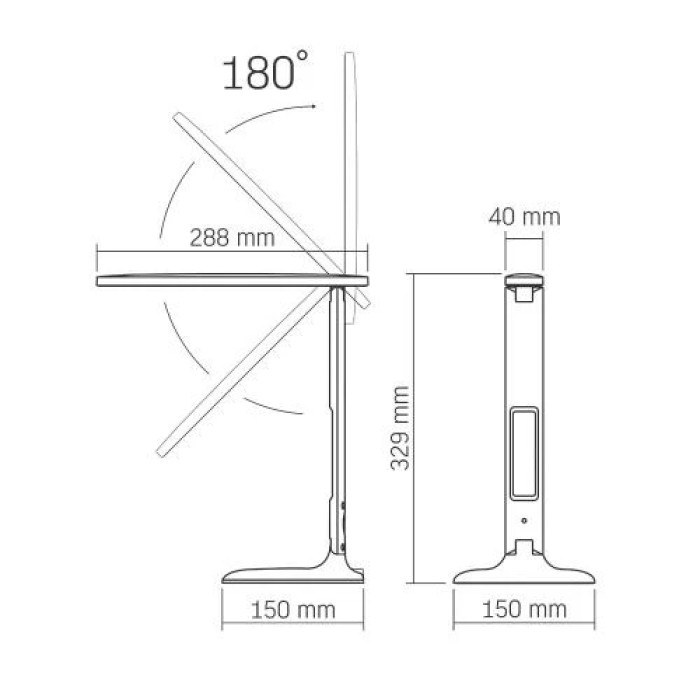 Біла настільна LED-лампа Videx TF05W на 7 Вт