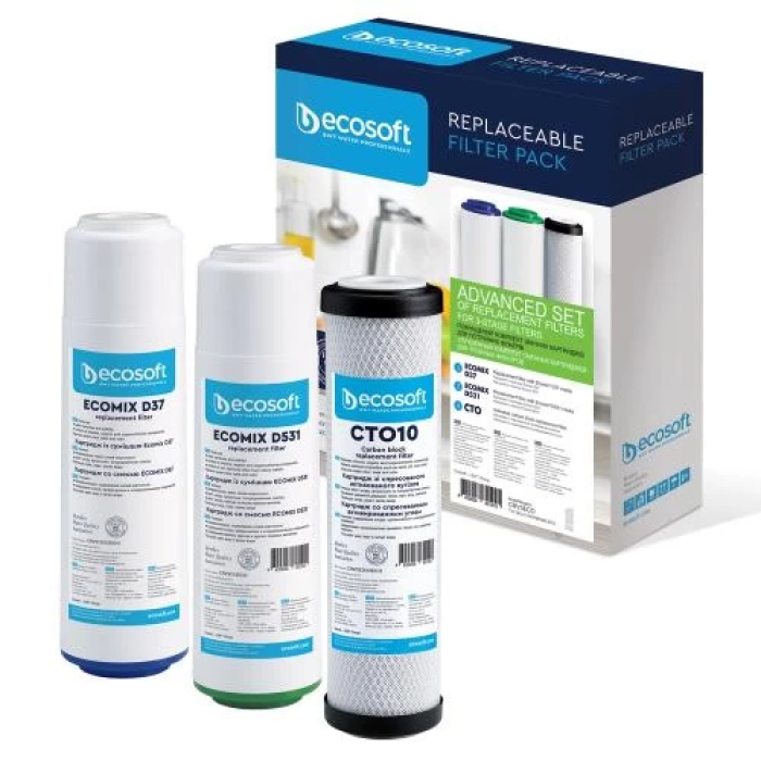 Комплект картриджів Ecosoft Premium 1-2-3 для очищення води