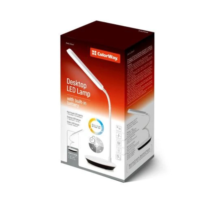 Настільна лампа ColorWay Portable & Flexible 360 White — 220 лм