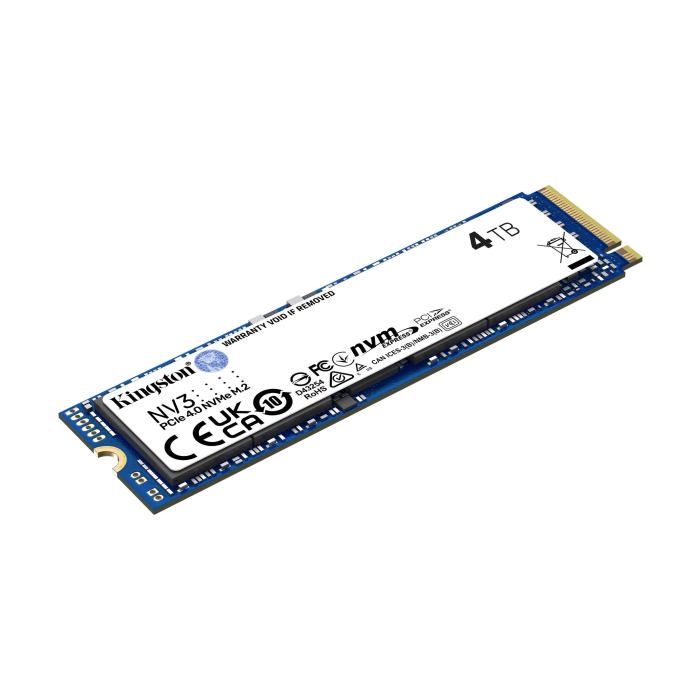 Твердотільний накопичувач SSD 4Tb, Kingston NV3, PCI-E 4.0 x4, M.2 2280, 3D TLC, 6000/5000 МБ/с (SNV3S/4000G)