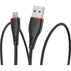 Кабель USB AM - Lightning, 1 м, Black, Pixus Start, 2.4A