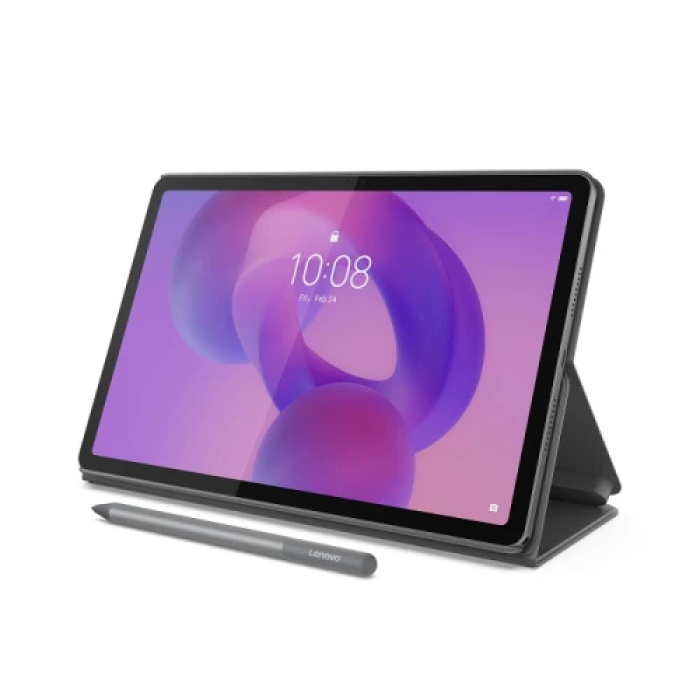 Планшет 11" Lenovo Idea Tab, Luna Grey, 2560x1600 (IPS, 90 Гц), MediaTek Dimensity 6300 (8 ядер), Mali-G57 MC2, 4Gb LPDDR4x, 128Gb, microSD, 8Mp + 5Mp, 4x1 Вт, WiFi 5, Bluetooth 5.2, 1xType-C, 7040 mAh, Android 15, Lenovo Tab Pen, чохол (ZAFR0375UA)